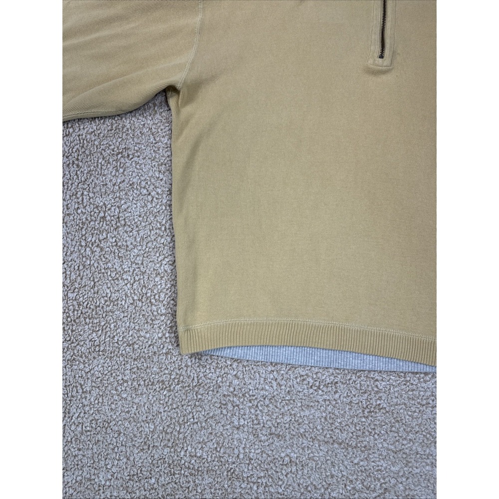 Tommy Bahama Sweater Mens XL Beige Gray Reversible Quarter Zip Pullover - Picture 3 of 14